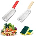 Stainless Steel Shredder Knife, 4 Pcs Stainless Steel Dual Blade Julienne Cutter, Cabbage Shredder for Slicing, Grating & Shredding - Sharp Blades, Easy to Clean & Durable (2Pcs-B)