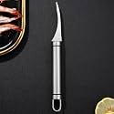 Stainless Steel Shrimp Line Remove Peeler with Handle, Seafood Shell Cleaner for Kitchen, Cleaning Intestines Cutting Knife, Suitable for Home, Restaurant, Silver Colour 1 Pcs
