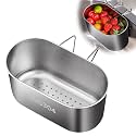 Stainless Steel Sink Strainer Basket, Multi-Use Drain Colander for Kitchen