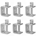 6Pcs 1 3/16" Stainless Steel Small C Clamp Set, Heavy Duty
