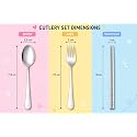 Stainless Steel Spoon Fork Chopsticks Set with Case