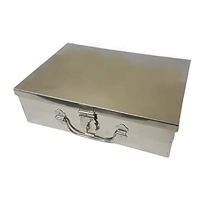stainless steel storage boxes cash peti pooja petiorganizer vanity boxsafe locker box 10 inch storage box steel 10 inch