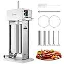Stainless Steel Vertical Sausage Stuffer Machine - Dual Speed Easy Clean Silver Finish for Home Game Processing (Deer/Venison) Commercial-Grade Sausage Maker