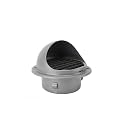 Stainless Steel Wall Vent Hood Cover - Weatherproof Exhaust Outlet for Kitchen &amp; Bathroom, Ventilation Cap(Gray,11cm/4.3in)