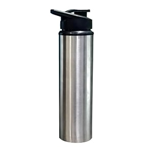 stainless steel water bottle 1 litre  leak-proof bpa-free durable amp reusable  ideal for office gym school travel amp outdoor use  silver finish 1