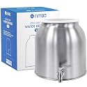 Stainless Steel Water Dispenser, 2.5 Gallon Drink Dispenser with 18/8 Stainless Steel Spigot &amp; Airtight Lid, Water Cooler Dispenser Countertop for 3-5 Gallon Bottle, Water Crock for Parties Home