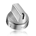 Stainless Steel WB03x24818 Gas Stove Knob Replacement for ge,PS11729081 AP5989029 Stainless Steel Stove Replacement Knobs,Compatible with ge Stove Knob（Not Universal）