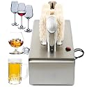 Stainless Steel Wine Glasses Polishing Machine,Electric Commercial Wine Glass Polisher & Automatic Dryer,58°c High Temperature Drying,Ideal for Winery,Bars,Cafes & Hotels 8heads