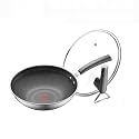 Stainless Steel Wok 30cm32cm Non-Stick Pan No Smokeless Coated Flat Electromagnetic Furnace Gas Pot (Size : 30) (30)