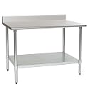 Stainless Steel Work Table - Good for Restaurant,Business,Warehouse,Home,Kitchen,Garage (Stainless Steel Work Table with 1Under Shelf &amp; Back Splash, 1500 x 700x 850 mm)