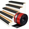 Stair Edge Protector, 12Ft Pre-Angled L-Shaped Stair Nosing with Self-Adhesive, Rubber Trim for Indoor/Outdoor Home & RV Steps