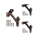 Stair Handrail Brackets Wooden Railing Support Antique Bronze, 3 Pack | HOWTOOL