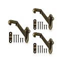 Stair Handrail Brackets Wooden Railing Support Antique Brass, 3 Pack | HOWTOOL