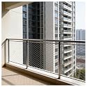 Stair Protection Fence, Stainless Steel Wire Rope Net, Coil Metal Flexible Cable Security Mesh, Safety Netting For Balcony Stairs, Flexible Cable Balust(Size:100X100cm(3.3x3.3ft),Color:Mesh hole 20cm)