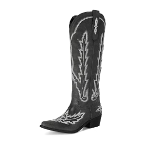 STALOV Cowboy Boots for Women Pull On