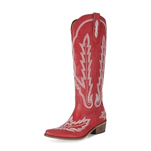 STALOV Cowboy Boots for Women Pull On