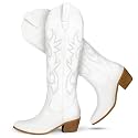 STALOV Cowboy Boots for Women Pull On