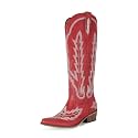 STALOV Cowboy Boots for Women Pull On