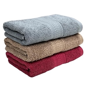 cotton 600 gsm hand towels set of 2 40 x 60 cm for men women home amp kitchen use gym wash basin sports  two ply combed soft absorbent quick dry full size large  beige