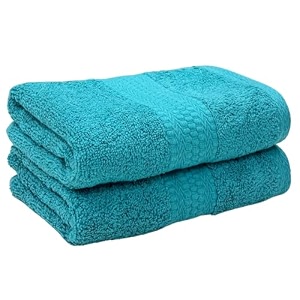 cotton 600 gsm hand towels set of 2 40 x 60 cm for men women home amp kitchen use gym wash basin sports  two ply combed soft absorbent quick dry full size large  green
