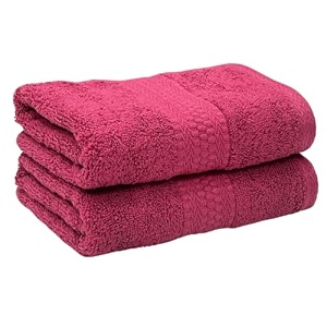 cotton 600 gsm hand towels set of 2 40 x 60 cm for men women home amp kitchen use gym wash basin sports  two ply combed soft absorbent quick dry full size large  maroon red