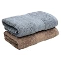 Cotton 600 GSM Hand Towels Set of 2, 40 X 60 cm for Men, Women, Home &amp; Kitchen Use, Gym, Wash Basin, Sports | Two Ply Combed, Soft, Absorbent, Quick Dry, Full Size Large | Beige