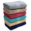 Cotton 600 GSM Hand Towels Set of 6, 40 X 60 cm for Men, Women, Home &amp; Kitchen Use, Gym, Wash Basin, Sports | Two Ply Combed, Soft, Absorbent, Quick Dry, Full Size Large | Multicolored
