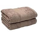 Cotton 600 GSM Hand Towels Set of 2, 40 X 60 cm for Men, Women, Home &amp; Kitchen Use, Gym, Wash Basin, Sports | Two Ply Combed, Soft, Absorbent, Quick Dry, Full Size Large | Brown
