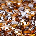 Stanbroil 10-Pound Fire Glass Beads, 1/2 inch Glass Drops, Caramel Luster