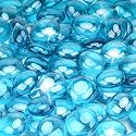 Stanbroil 10-Pound Fire Glass Beads 1/2 inch Drops, Caribbean Blue Luster