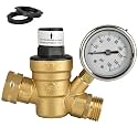 Stanbroil Water Pressure Regulator Valve 3/4" NH Brass Lead-Free Adjustable RV Pressure Reducer with 160 PSI Gauge for RV Camper Travel Trailer