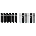 Stance Vital Crew 12-Pack Socks Bundle for Men and Women, Black + Multicolor, Cotton Blend and Comfortable Everyday, Large