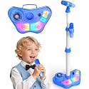 Stand Karaoke Machine Toy for Kids Ages 3-5 4-6 5-7 Christmas Birthday Gifts for 3 4 5 6 7 8 Year Old Boy, Kid Rechargeable Karaoke Microphone with 2 Mics, Bluetooth Speaker Toddlers Boys Party Toys