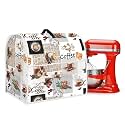 Stand Mixer Cover Mixer Cover Dust Cover with Front Pockets Coffee Pattern Kitchen Small Appliance Cover for 4.5-5 Quart Mixers Decor Dust Protection Food Processor Cover