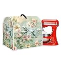 Stand Mixer Cover Mixer Cover Dust Cover with Front Pockets Green Humminngbird Flower Compatible with 4.5-5 Quart Kitchen Mixer Cover Kitchen Small Appliance Decor Accessories