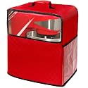 Stand Mixer Cover, Mixer Dust Cover Multi Pockets for Various Kitchen Appliance Accessories (Red, Fit for 6-8 Quart)
