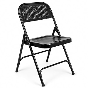 standard folding metal chair black
