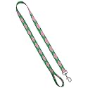 Standard Leash 1" x 4', Argyle: Green &amp; Pink