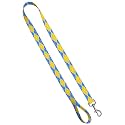 Standard Leash 1" x 6', Argyle: Yellow &amp; Blue