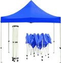 StandeePro 10X10 Feet Gazebo Canopy Tent Blue Metal Gazebo