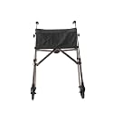 Stander Wonder Walker Plus, Lightweight Folding Mobility Aid for Adults, Seniors, and Elderly, Collapsible Travel EZ Fold-N-Go with Wheels, Glides, & Basket, Cobalt Blue