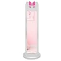 Standing Jewelry Cabinet, Floor Spray-Painted Armoire With Mirror and Drawer, Space-Saving Organizer, Christmas Gifts, Gift Idea (White Bow)