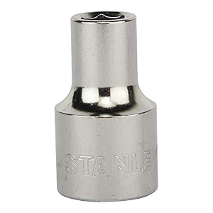 stanley 1-86-509 chrome vanadium steel 6 point standard socket 12 inch 9 mm silver