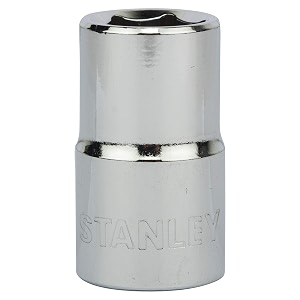 stanley 1-86-514 chrome vanadium steel 6 point standard socket 12 inch 14 mm silver