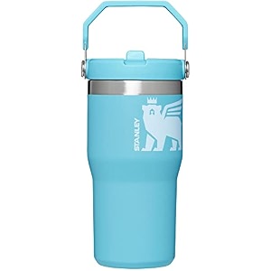 stanley classic iceflow flip straw tumbler for kids 8 or above 20oz stan the bear stainless steel tumbler with double-wall vacuum insulation