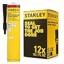 Stanley S430 High-Temp RTV Silicone Gasket Maker - 12x10.1 Fl.oz Red, Waterproof, Flexible and Heat Resistant Red Silicone Sealant for Automotive Valve Covers and Engine Parts | 12 Pack
