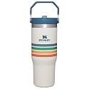 Stanley IceFlow™ Flip Straw Tumbler 30oz Varsity Collection Cream Stripe