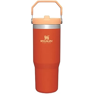 stanley iceflow stainless steel tumbler with strawvacuum insulated water bottle for homeoffice or car reusable cup with straw leak resistant flip cold for 12 hours or iced for 2 daystigerlily30 ml