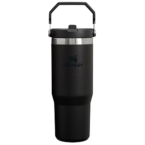 stanley iceflow stainless steel tumbler - vacuum insulated water bottle for home office or car reusable cup with straw leak resistant flip cold for 12 hours or iced for 2 days black 20 30oz