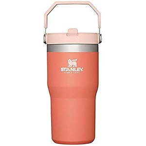 stanley iceflow stainless steel tumbler - vacuum insulated water bottle for home and car reusable cup with straw leak resistant flip cold for 12 hours or iced for 2 days grapefruit 20 oz  059 l